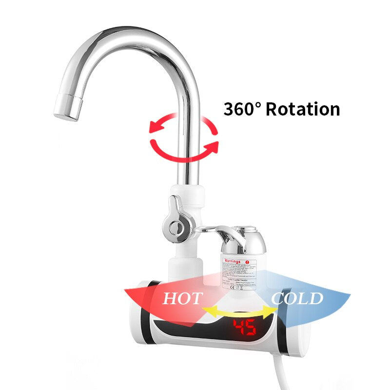 Instant Electric water heater Tap With LED Temperature Display Hot Water