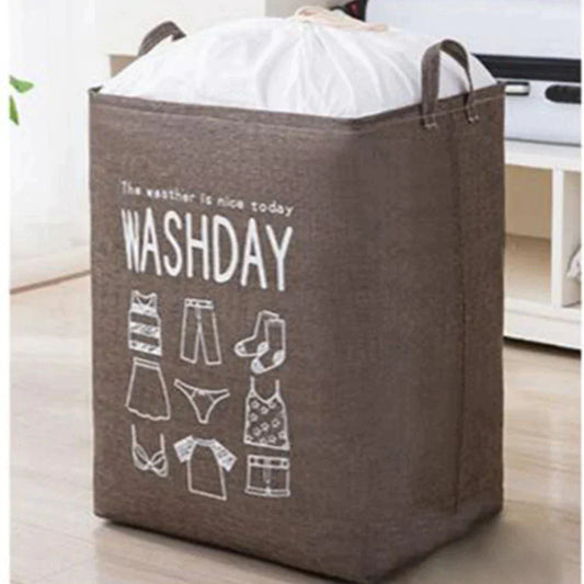 Pack of 2 - Collapsible Laundry Hamper Basket Storage Clothes Bag Washing Bin Toy Organiser Dirty Clothes Home Storage Bag Cesto Ropa Sucia