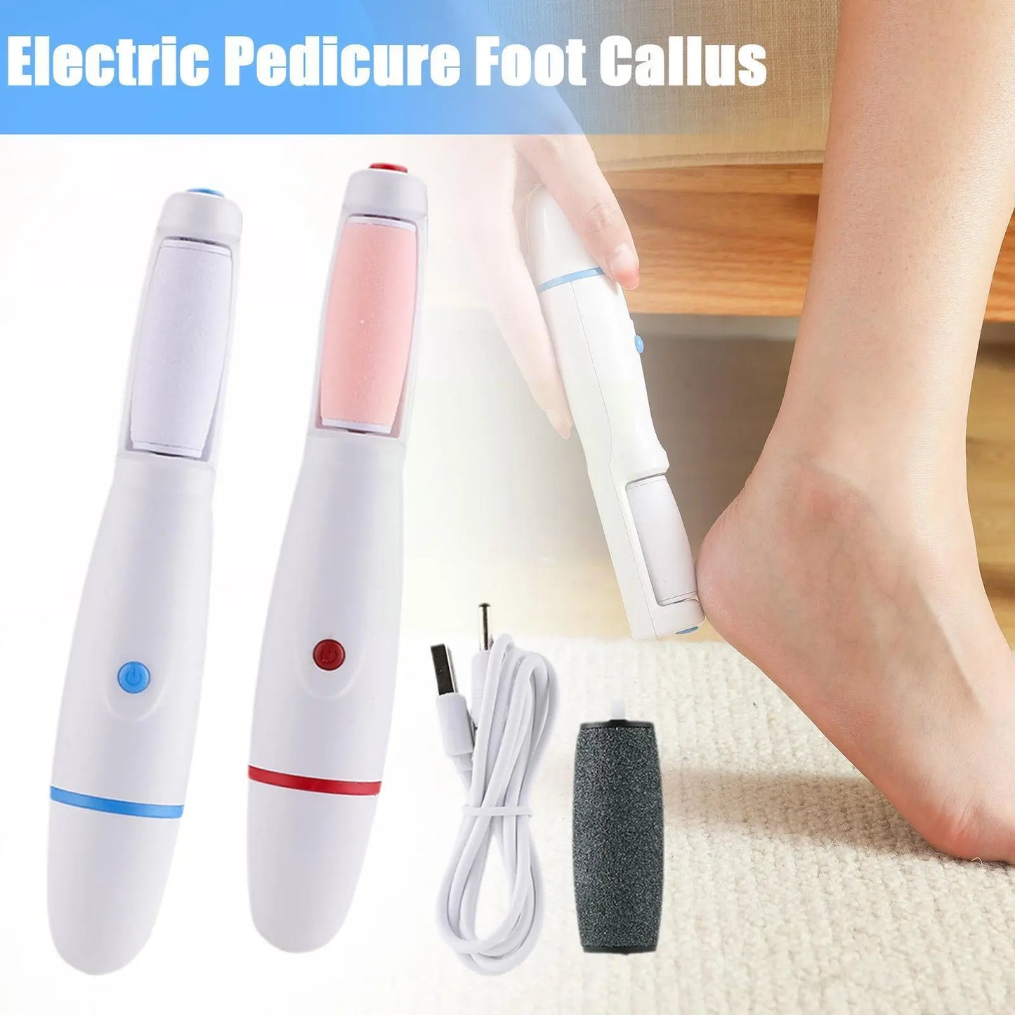 Back Foot Grinder | Fashion New Electric Pedicure Foot Callus Grinder USB Feet Care Dead Skin Remover Tool For Foot Skin Care I3G2