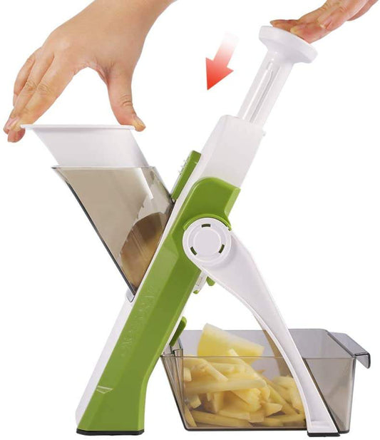 Multifunctional Vegetable Cutter 5-In-1 Mandoline Slicer And Chopper For Kitchen Safety Use