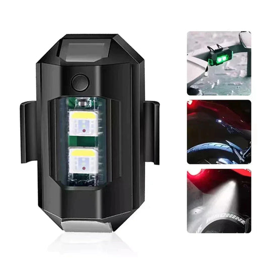 Car Motorcycle Bike Modification Drone LED Flashing Light Wired Charging Lamp Can Control The Vibration Flash DIY Accessories