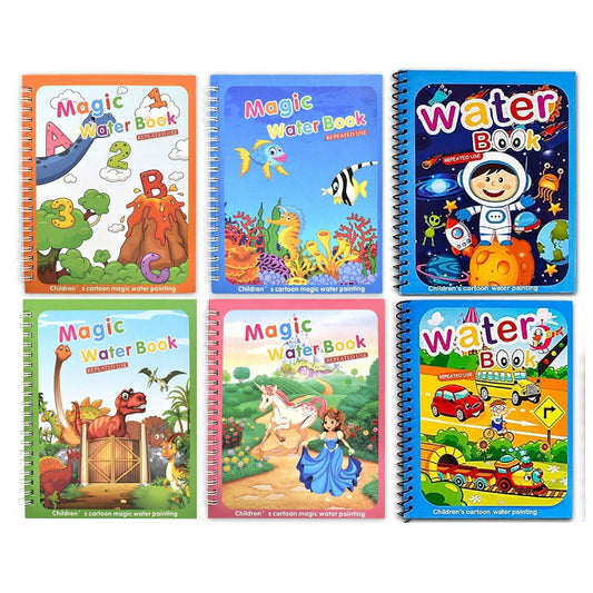 Water coloring Books | Magic Water Drawing Book Coloring Doodle Reusable Activity Book for kids |  Baby Products